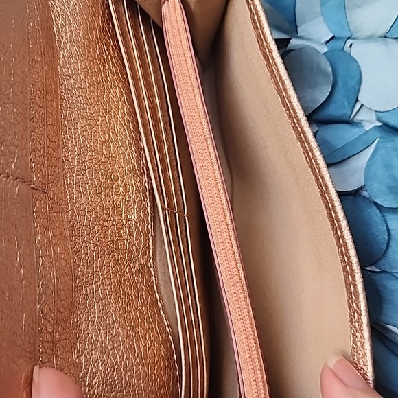 Jimmy Choo Star Studded Metallic Long Wallet in Rose Gold EUC - Picture 8 of 16